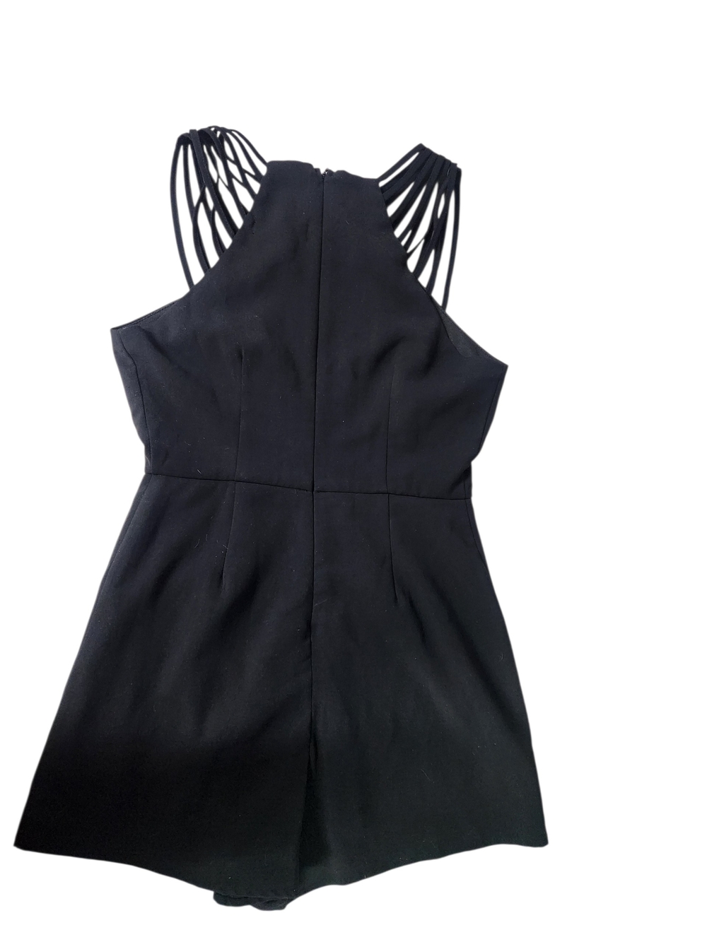 Black Multi Spaghetti Strap Shorts Romper Sz Small NWT - Picture 5 of 9